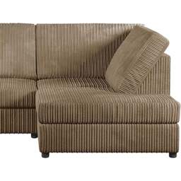 Luxor 4 Seater Coffee Jumbo Cord Full Back Right Hand L Shape Corner Sofa - Cream - Wilko - thumbnail 4