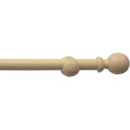 Caecus FX 160cm Wooden Cream Eyelet Curtain Pole - Wilko