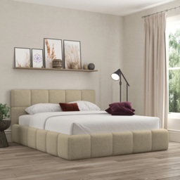 DS Living Ovella Small Double Latte Cubed Ottoman Bed - Brown - Wilko - thumbnail 4