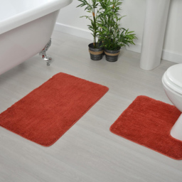 Allure Bath Fashions Terracotta Microfibre Luxury Non-Slip Bath Mat 50 x 80cm - Orange - Wilko - thumbnail 3