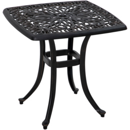 Outsunny Bistro Table with Umbrella Hole Bronze Tone - Size: 53 x 53 x 53cm - Blonde - Wilko - thumbnail 3