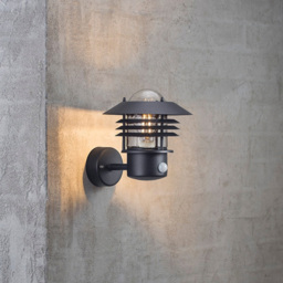 Nordlux Vejers Black Sensor Wall Light - Size: 23 x 22 x 26.5cm - Wilko - thumbnail 3
