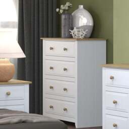 Core Products Capri 4 Drawer White Chest of Drawers - Wilko - thumbnail 7