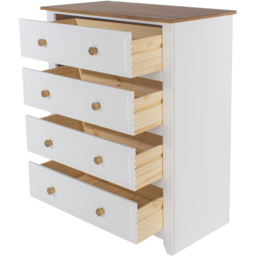Core Products Capri 4 Drawer White Chest of Drawers - Wilko - thumbnail 6
