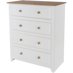 Core Products Capri 4 Drawer White Chest of Drawers - Wilko - thumbnail 5
