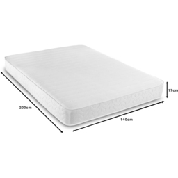 Starlight Beds European Double White Straight Line Hybrid Memory Foam Spring Mattress - Wilko - thumbnail 5