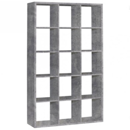 Florence Mauro Multi Shelf Concrete Grey Bookshelf - Size: 15 Shelf - Wilko - thumbnail 3