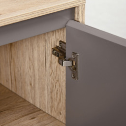 Portland 2 Door Grey Under Sink Storage Cabinet - Size: 60 x 30 x 59.8cm - Multi - Wilko - thumbnail 4
