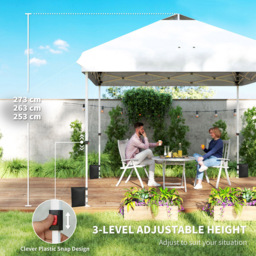 Outsunny 3 x 3m White Pop Up Gazebo with Wheels - Wilko - thumbnail 6