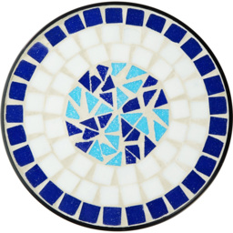 tectake Mosaic White and Blue Balcony Table - Size: 61.5 x 30 x 30cm - Wilko - thumbnail 5