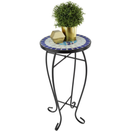 tectake Mosaic White and Blue Balcony Table - Size: 61.5 x 30 x 30cm - Wilko - thumbnail 3