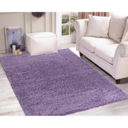 Desire Rugs Oxford Lilac Plain Shaggy Rug 200 x 290cm - Wilko - thumbnail 5