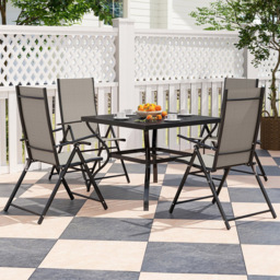 Outsunny 4 Seater Garden Dining Set Khaki - Cream - Wilko - thumbnail 1