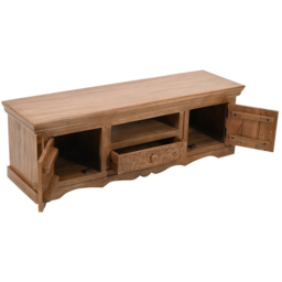 Brooklyn Adair 2 Door Single Drawer Single Shelf Mango Wood TV Cabinet - Brown - Wilko - thumbnail 6