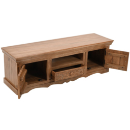 Brooklyn Adair 2 Door Single Drawer Single Shelf Mango Wood TV Cabinet - Brown - Wilko - thumbnail 5