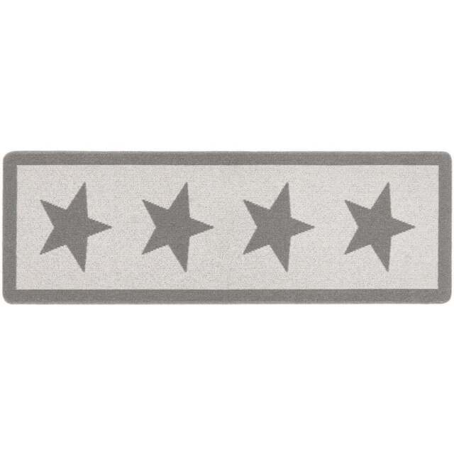 My Mat Charcoal Star Stain Resistant Runner 67 x 200cm - grey - Wilko - image 1
