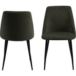 Florence Ines Set of 4 Olive Green Dining Chair - Furniture To Go - Wilko - thumbnail 4