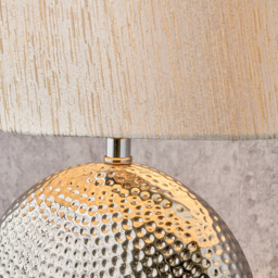 Pacific Lifestyle Mabel Silver Dot Textured Ceramic Table Lamp - Wilko - thumbnail 5