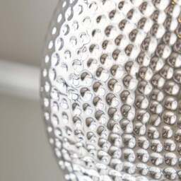 Pacific Lifestyle Mabel Silver Dot Textured Ceramic Table Lamp - Wilko - thumbnail 4