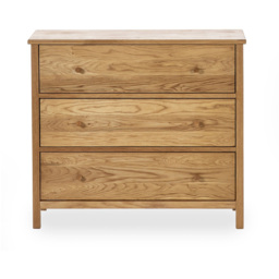 Julian Bowen Coxmoor 3 Drawer Oak Chest of Drawers - Brown - Wilko - thumbnail 4