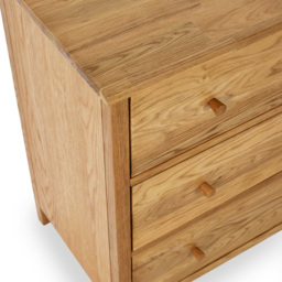 Julian Bowen Coxmoor 3 Drawer Oak Chest of Drawers - Brown - Wilko - thumbnail 7