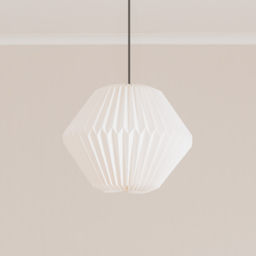 ValueLights Astrid Hexegan Teardrop White Paper Easy Fit Shade - Wilko - thumbnail 4