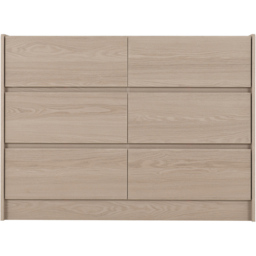 Seconique Paris 6 Drawer Smoked Ash Effect Chest of Drawers - Brown - Wilko - thumbnail 5