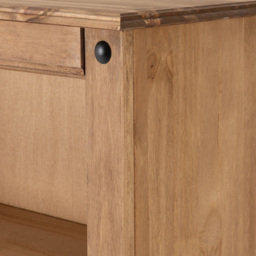 Seconique Corona 4 Shelf Distressed Waxed Pine Medium Bookcase - Brown - Wilko - thumbnail 6
