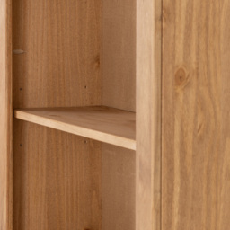 Seconique Corona 4 Shelf Distressed Waxed Pine Medium Bookcase - Brown - Wilko - thumbnail 5