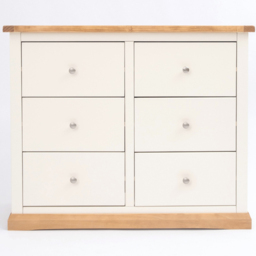 Cabinet Bits Trevi 6 Drawer White Chrome Knob Chest of Drawers - Wilko - thumbnail 4