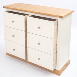 Cabinet Bits Trevi 6 Drawer White Chrome Knob Chest of Drawers - Wilko - thumbnail 5