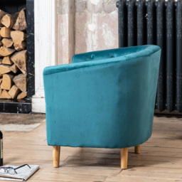 Artemis Home Clio Teal Accent Chair - Size: Single - Blue - Wilko - thumbnail 4