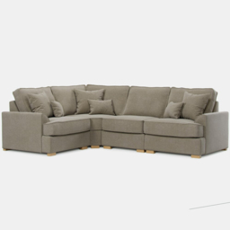 Alba City 5 Seater Fossil Fabric Right Hand Corner Sofa - Brown - Wilko - thumbnail 3