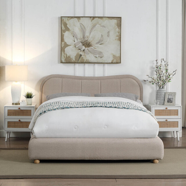 Sienna Ottoman Bed Taupe King - Wilko - image 1