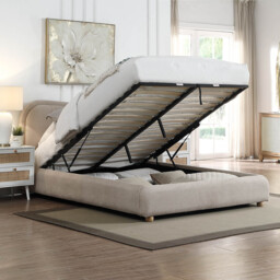 Sienna Ottoman Bed Taupe King - Wilko - thumbnail 4