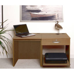 R White Cabinets 3 Drawer Dark Brown Set-01 Desk with Printer Shelf - Size: 72.8 x 120 x 54cm - Wilko - thumbnail 5