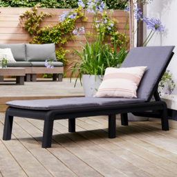 Keter Mallorca 4 Level Adjustable Sun Lounger - Size: 29 x 58 x 187.5cm - Grey - Wilko - thumbnail 1