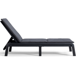 Keter Mallorca 4 Level Adjustable Sun Lounger - Size: 29 x 58 x 187.5cm - Grey - Wilko - thumbnail 4