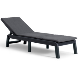 Keter Mallorca 4 Level Adjustable Sun Lounger - Size: 29 x 58 x 187.5cm - Grey - Wilko - thumbnail 3