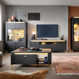 Furniture To Go Genoa Vitrin 2 Door Black Cabinet - Wilko - thumbnail 6