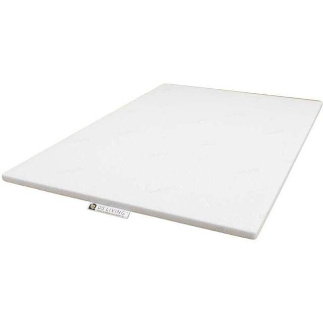 DS Living Essential Super King Memory Foam Mattress Topper - White - Wilko - image 1