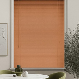 New Edge Blinds Wood Grain PVC Venetian Blind Cherry 70cm - Size: W 70 x D 152cm - Red - Wilko
