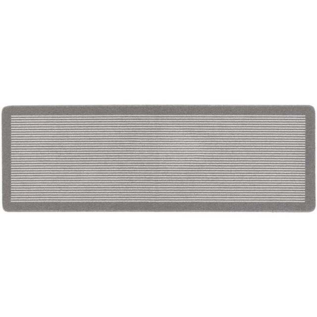 My Mat Silver Stripe Stain Resistant Runner 67 x 200cm - grey - Wilko - image 1