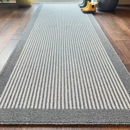 My Mat Silver Stripe Stain Resistant Runner 67 x 200cm - grey - Wilko - thumbnail 3