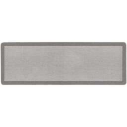 My Mat Silver Stripe Stain Resistant Runner 67 x 200cm - grey - Wilko
