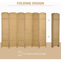 Portland 6 Panel Privacy Screen Protector 240 x 170cm - Brown - Wilko - thumbnail 6