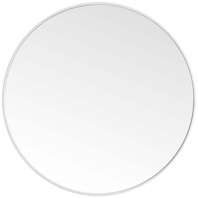 Living and Home White Frame Nordic Wall Mounted Bathroom Mirror 40cm - Size: 40 x 40cm - Wilko - image 1