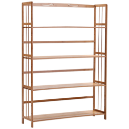 Living and Home 4 Shelf Bamboo Bookshelf - Brown - Wilko - thumbnail 4