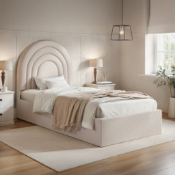 Flair Ava Single Cream Boucle Ottoman Bed - Wilko - thumbnail 4