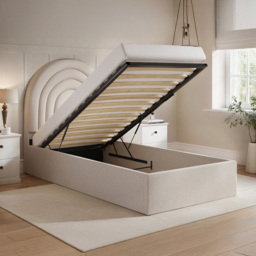 Flair Ava Single Cream Boucle Ottoman Bed - Wilko - thumbnail 5